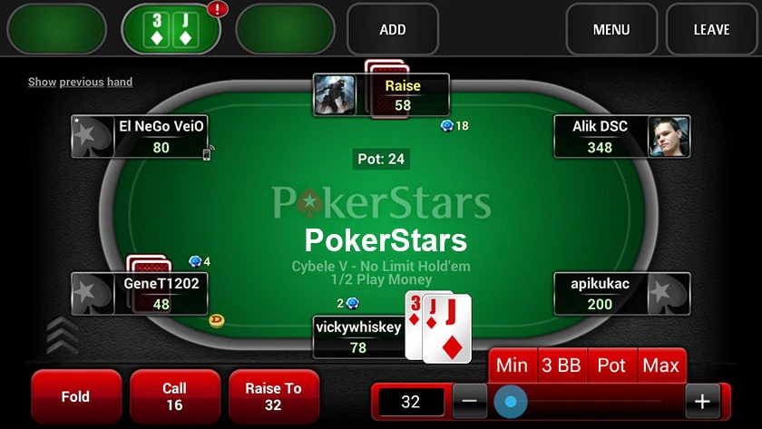 Một số lựa chọn của người chơi theo luật Poker