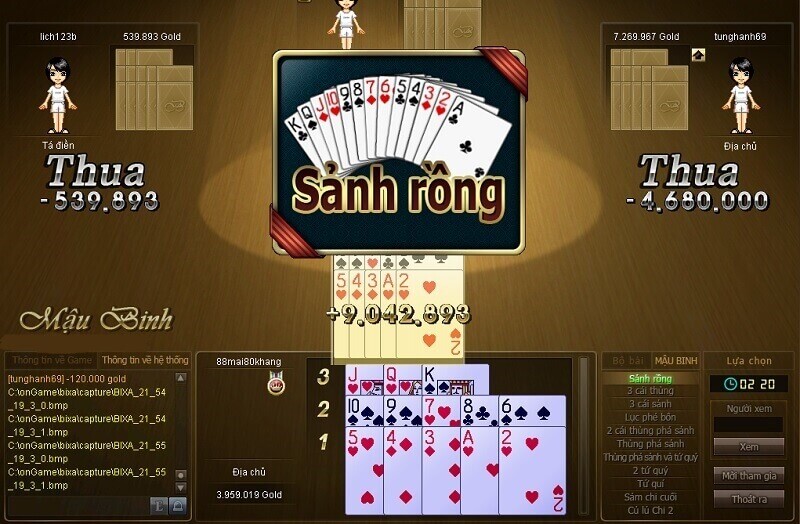 Tìm hiểu sơ lược về bộ mậu binh sảnh rồng trong tựa game